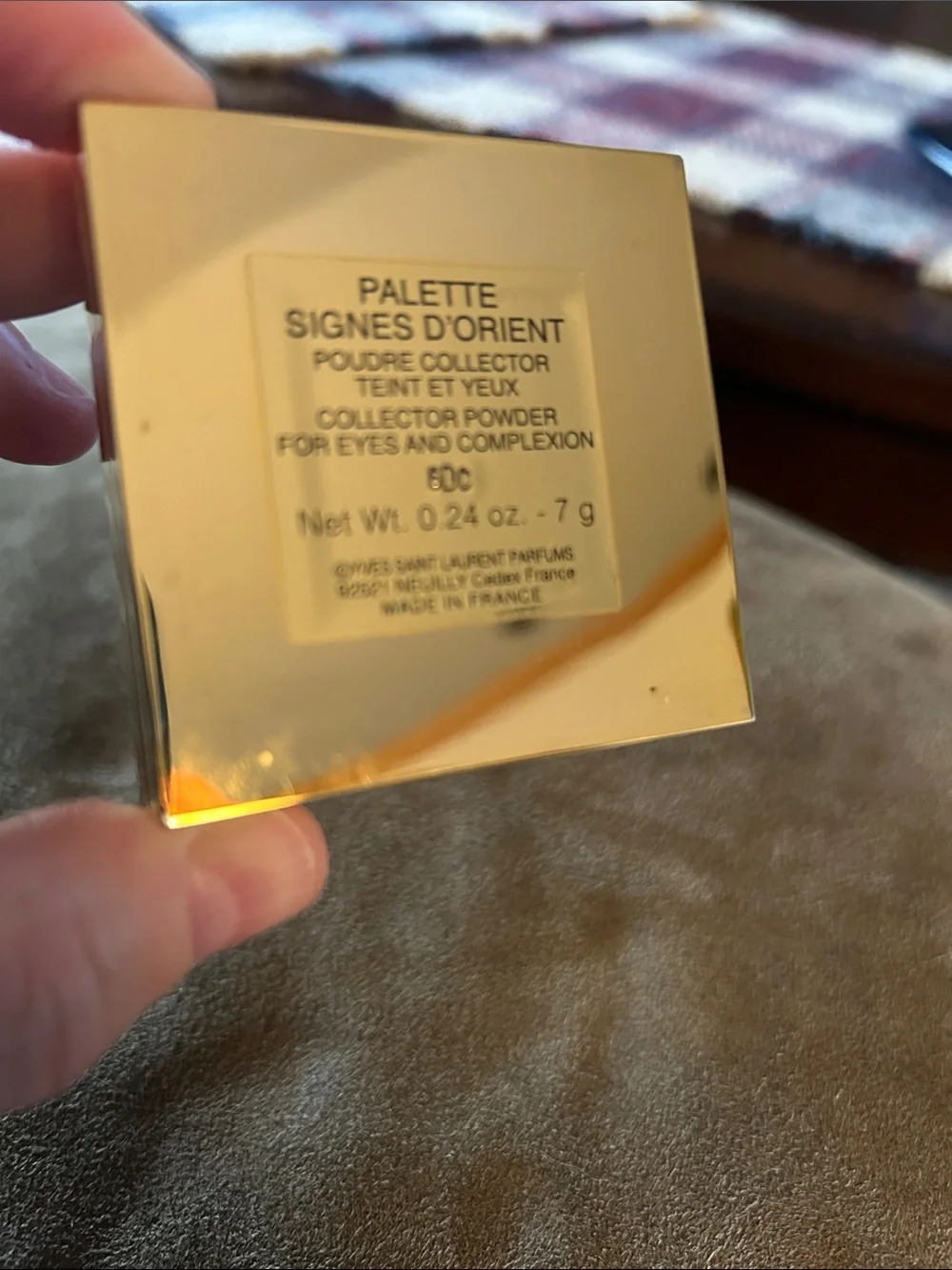 Yves Saint Laurent Metallic Gold Compact Case